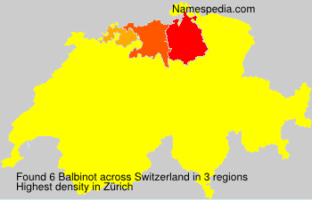 Surname Balbinot in Switzerland Surname Balbinot in Switzerland