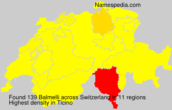 Surname Balmelli in Switzerland Surname Balmelli in Switzerland