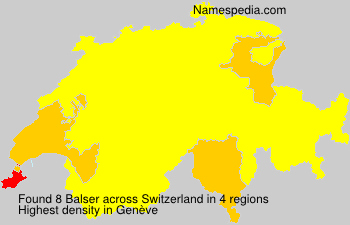 Surname Balser in Switzerland Surname Balser in Switzerland