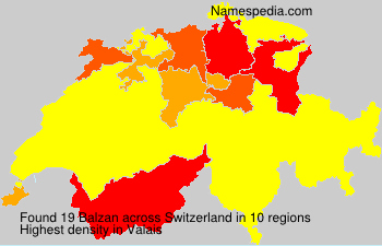 Surname Balzan in Switzerland Surname Balzan in Switzerland