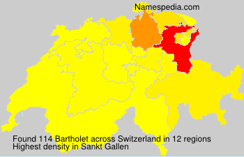 Surname Bartholet in Switzerland Surname Bartholet in Switzerland