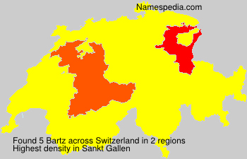 Surname Bartz in Switzerland Surname Bartz in Switzerland