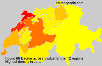 Surname Baume in Switzerland Surname Baume in Switzerland