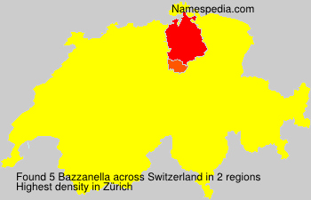 Surname Bazzanella in Switzerland Surname Bazzanella in Switzerland