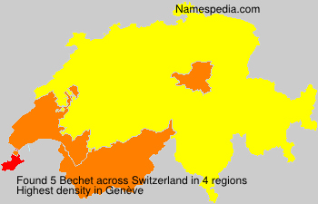 Surname Bechet in Switzerland Surname Bechet in Switzerland