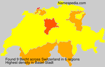 Surname Becht in Switzerland Surname Becht in Switzerland
