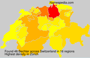 Surname Bechter in Switzerland Surname Bechter in Switzerland