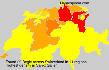 Surname Begic in Switzerland Surname Begic in Switzerland
