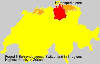 Surname Behrends in Switzerland Surname Behrends in Switzerland