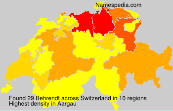Surname Behrendt in Switzerland Surname Behrendt in Switzerland