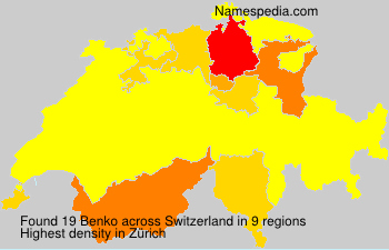 Surname Benko in Switzerland Surname Benko in Switzerland