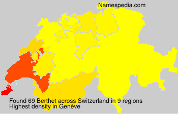 Surname Berthet in Switzerland Surname Berthet in Switzerland
