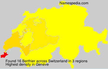 Surname Berthier in Switzerland Surname Berthier in Switzerland