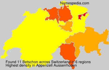 Surname Betschon in Switzerland Surname Betschon in Switzerland
