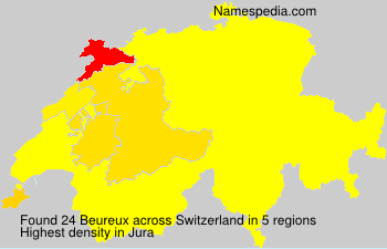 Surname Beureux in Switzerland Surname Beureux in Switzerland