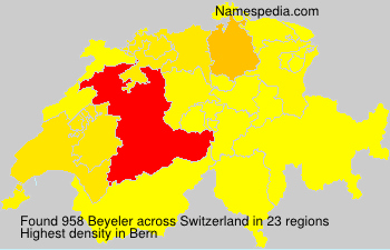 Surname Beyeler in Switzerland Surname Beyeler in Switzerland