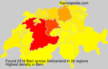 Surname Bieri in Switzerland Surname Bieri in Switzerland