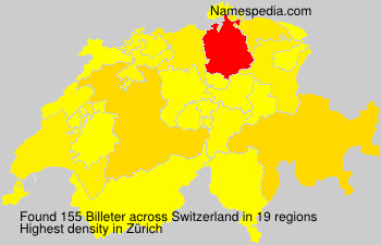 Surname Billeter in Switzerland Surname Billeter in Switzerland