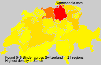 Surname Binder in Switzerland Surname Binder in Switzerland
