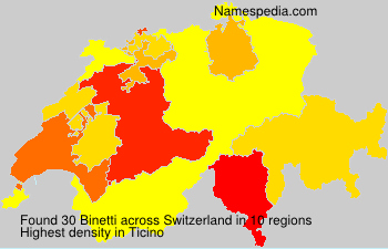 Surname Binetti in Switzerland Surname Binetti in Switzerland
