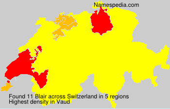 Surname Blair in Switzerland Surname Blair in Switzerland