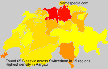 Surname Blazevic in Switzerland Surname Blazevic in Switzerland