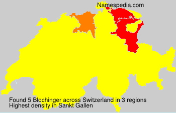 Surname Blochinger in Switzerland Surname Blochinger in Switzerland