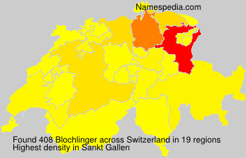 Surname Blochlinger in Switzerland Surname Blochlinger in Switzerland