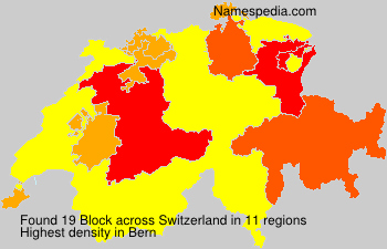Surname Block in Switzerland Surname Block in Switzerland