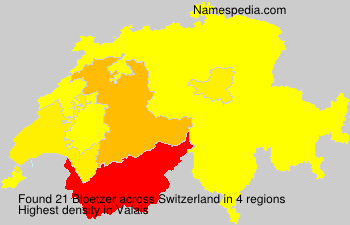 Surname Bloetzer in Switzerland Surname Bloetzer in Switzerland