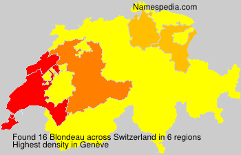 Surname Blondeau in Switzerland Surname Blondeau in Switzerland