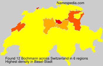 Surname Bochmann in Switzerland Surname Bochmann in Switzerland