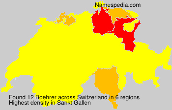 Surname Boehrer in Switzerland Surname Boehrer in Switzerland