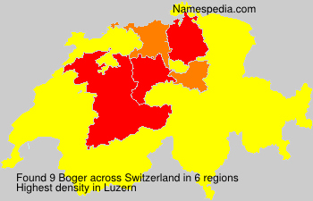 Surname Boger in Switzerland Surname Boger in Switzerland