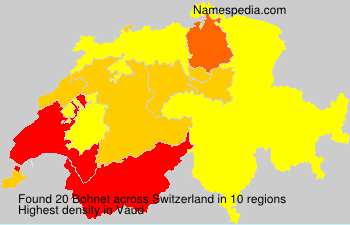 Surname Bohnet in Switzerland Surname Bohnet in Switzerland