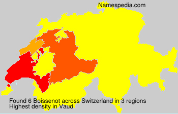 Surname Boissenot in Switzerland Surname Boissenot in Switzerland