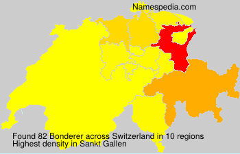 Surname Bonderer in Switzerland Surname Bonderer in Switzerland