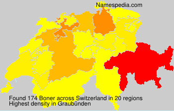 Surname Boner in Switzerland Surname Boner in Switzerland