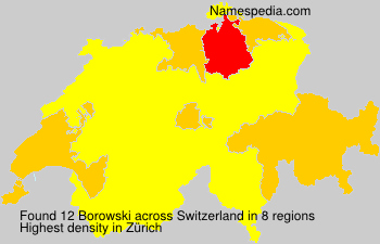Surname Borowski in Switzerland Surname Borowski in Switzerland