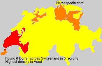 Surname Borrer in Switzerland Surname Borrer in Switzerland