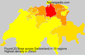 Surname Bose in Switzerland Surname Bose in Switzerland