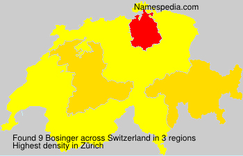 Surname Bosinger in Switzerland Surname Bosinger in Switzerland