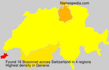 Surname Bosonnet in Switzerland Surname Bosonnet in Switzerland