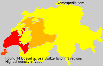 Surname Bosset in Switzerland Surname Bosset in Switzerland