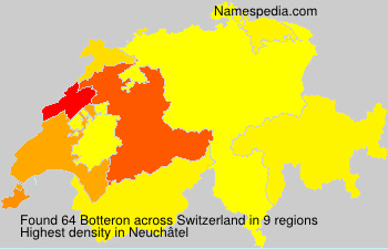 Surname Botteron in Switzerland Surname Botteron in Switzerland
