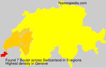 Surname Boulet in Switzerland Surname Boulet in Switzerland