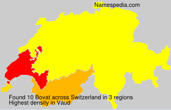 Surname Bovat in Switzerland Surname Bovat in Switzerland