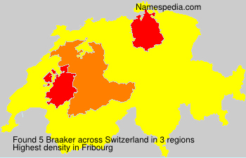 Surname Braaker in Switzerland Surname Braaker in Switzerland