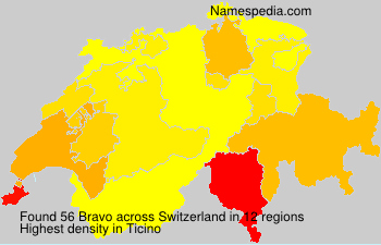 Surname Bravo in Switzerland Surname Bravo in Switzerland
