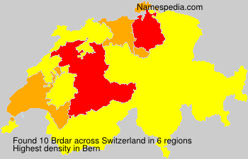 Surname Brdar in Switzerland Surname Brdar in Switzerland